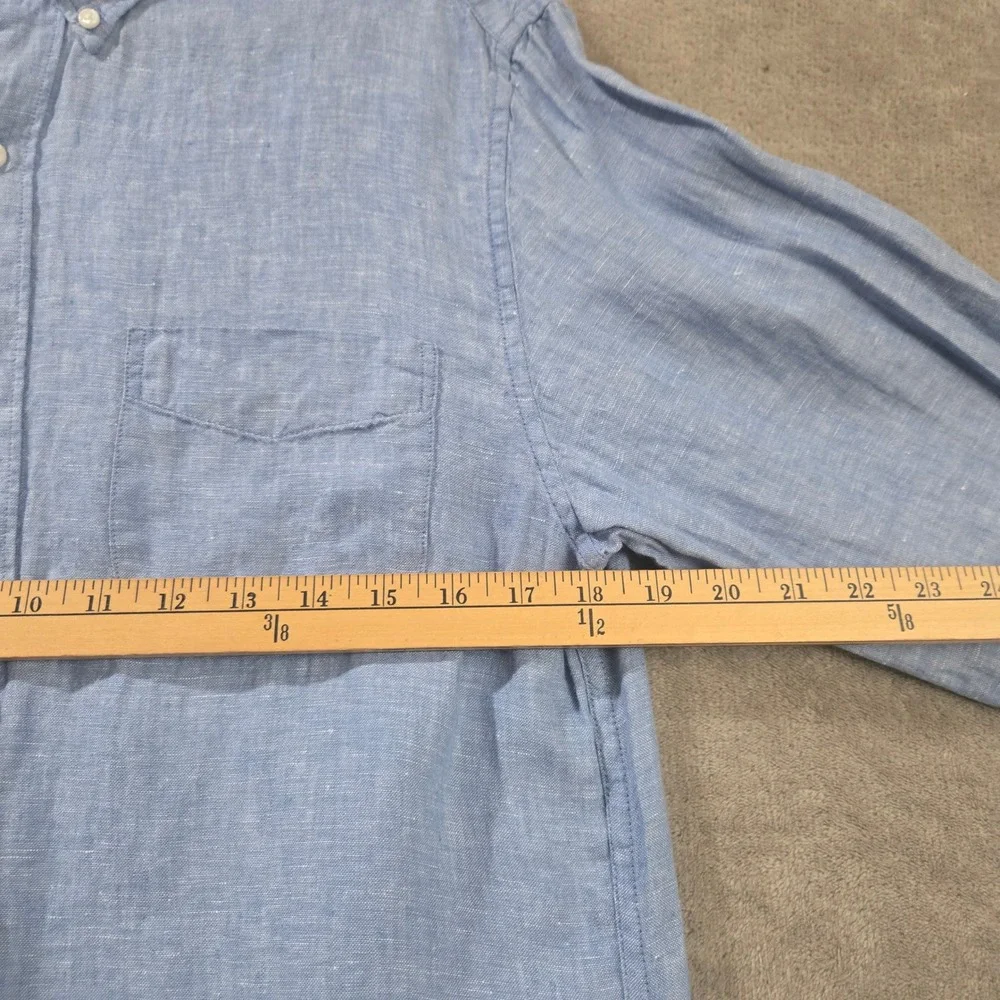 J. Crew Baird McNutt Irish Linen Shirt Medium Slim Fit Old Money Coastal Preppy